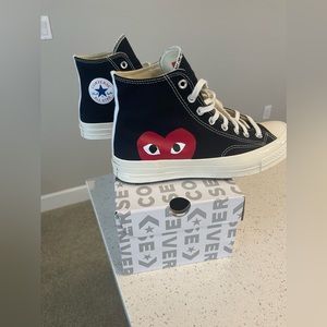 Black Commes Des Garçon Converse High Top